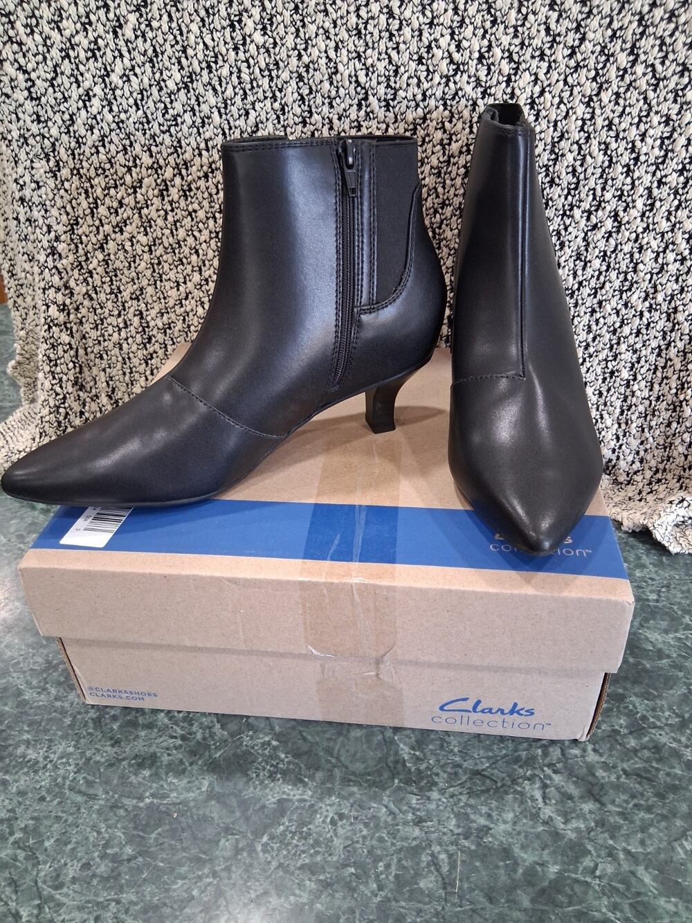 Clarks Womens Collection Kepley Erin Booties Size 8.5 Black New Witchy Victorian